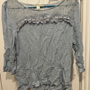 Francesca’s shirt, blue, large